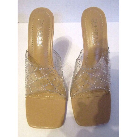 New Cape Robbin Cinderella Heels Eli Clear Transparent Open Toe Size 7.5 - Picture 5 of 10